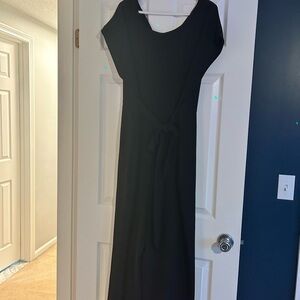 LOFT Black Sheath Jumpsuit Sleeveless Scoop Neck